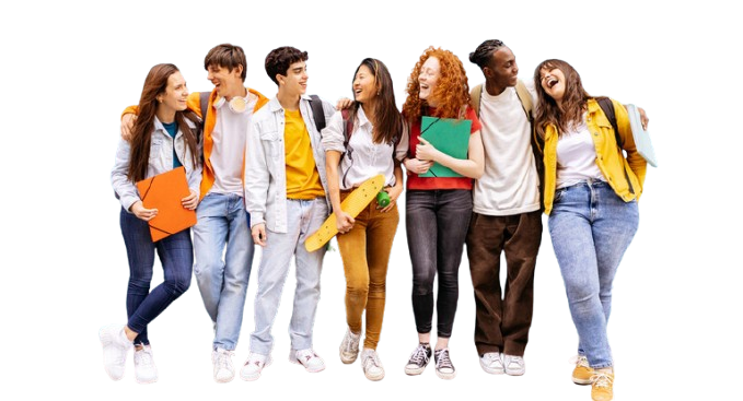 Students studying together